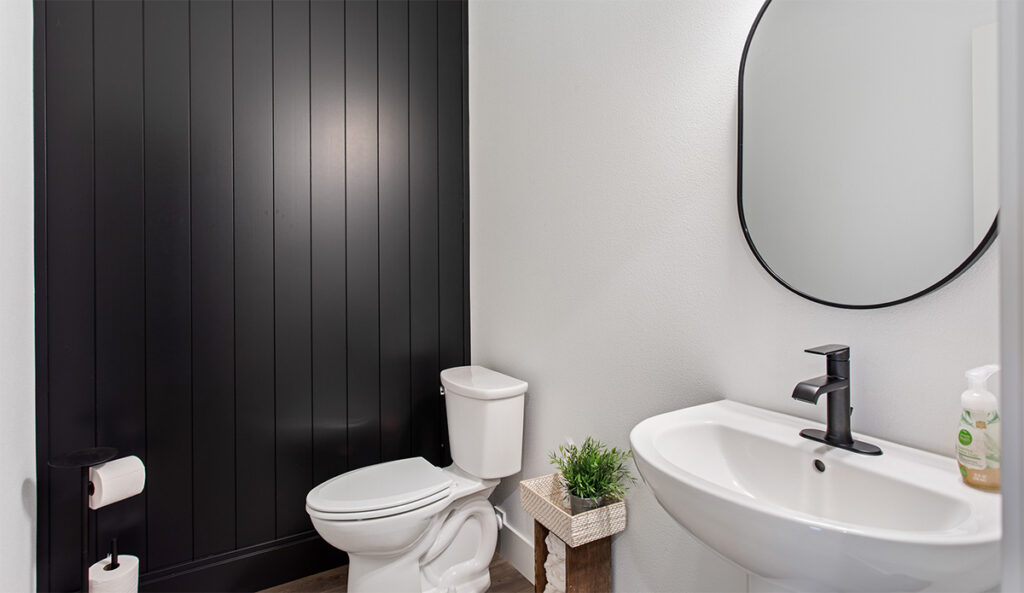 Powder room in customized home plan 3711.