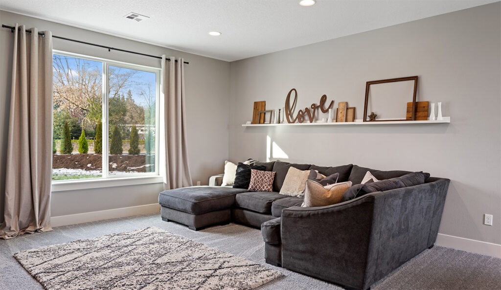 Bonus room setup in home plan 3711.