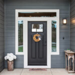 Front door entrance to customized home plan 3711.