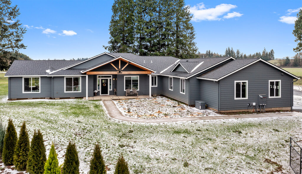 Exterior of customized home plan 3711.