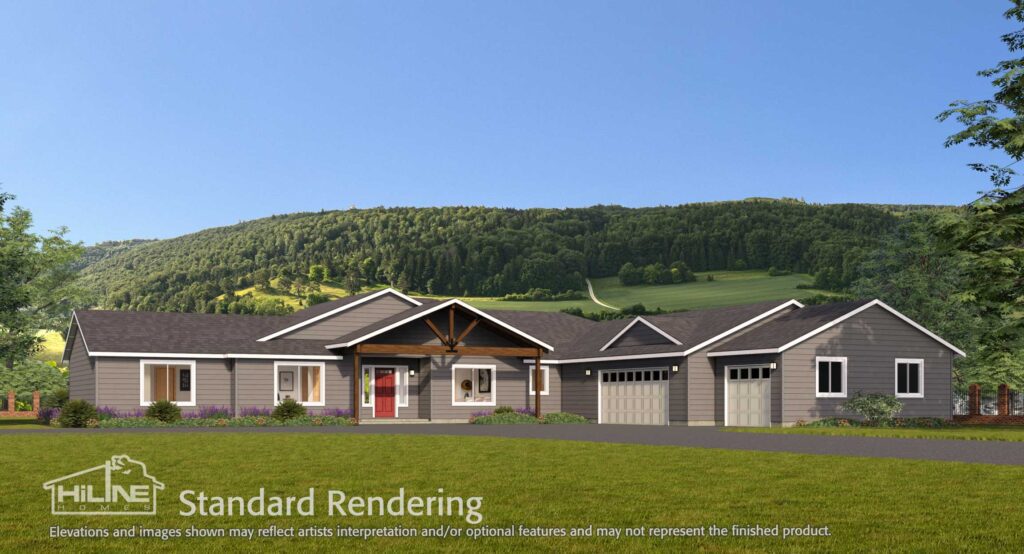 Home Plan 3711 standard elevation.