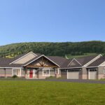 Home Plan 3711 optional elevation.