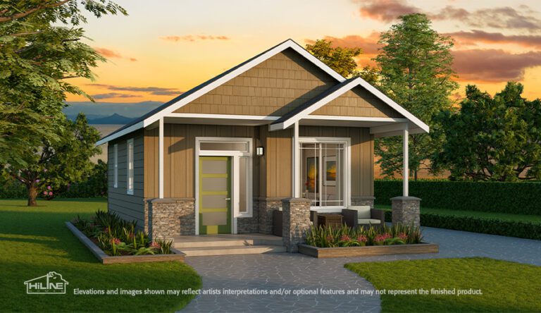 Home Plan 500A enhanced elevation