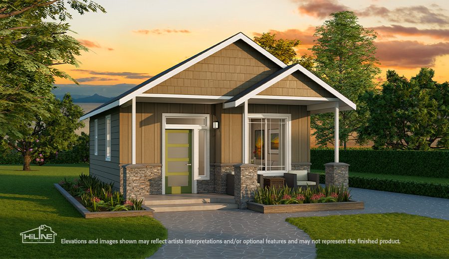 Home Plan 500A enhanced elevation