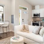 Home Plan 500A living and kitchen.