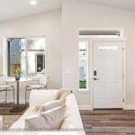 Home Plan 500A living, kitchen, and entry.