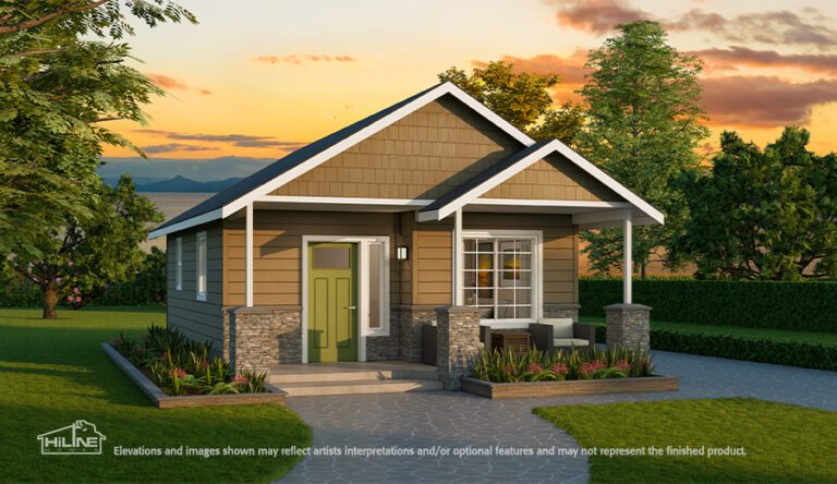 Home Plan 500A optional elevation.