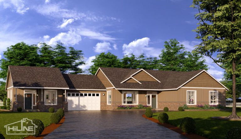 Home Plan 500B attached to Home Plan 2112.