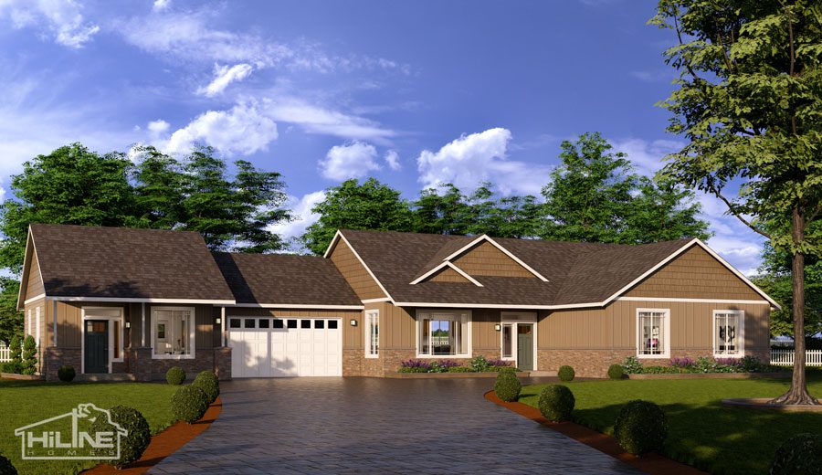 Home Plan 500B attached to Home Plan 2112.
