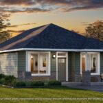 Home Plan 800 hipped room enhanced elevation.