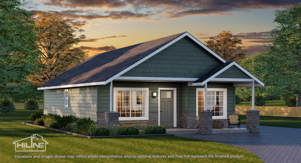 Home Plan 800 optional elevation.