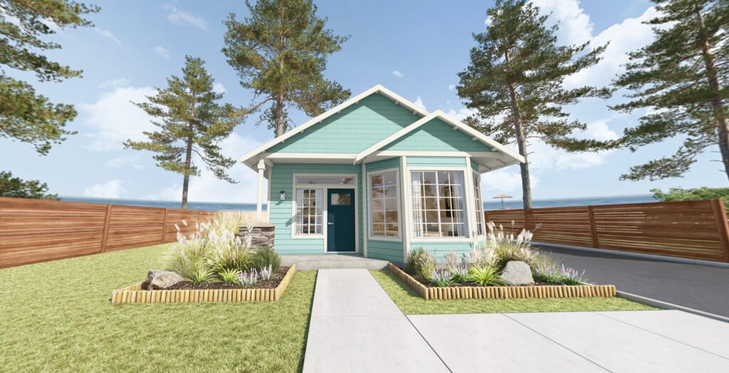 Home Plan 843 front exterior.