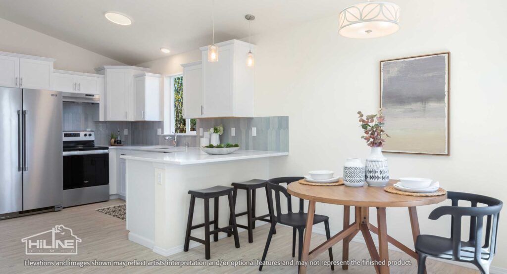 Home Plan 843 kitchen and dining.