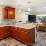 Home Plan 897A kitchen and living.