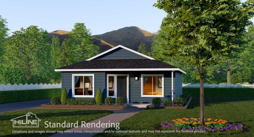 Home Plan 897A standard elevation.