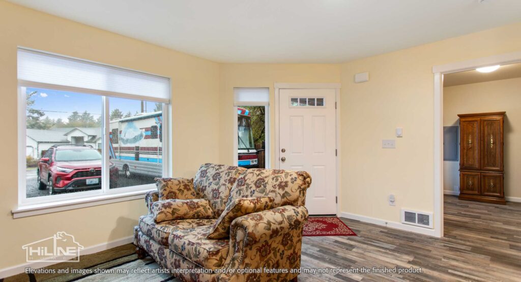 Home Plan 897A living.