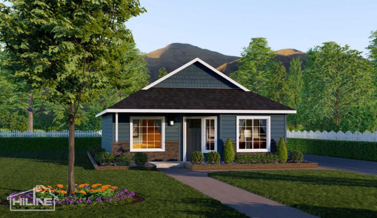 Home Plan 897A optional elevation.