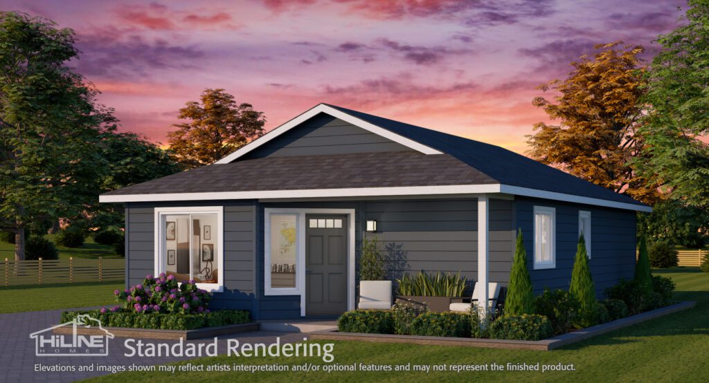 Home Plan 897B standard elevation.