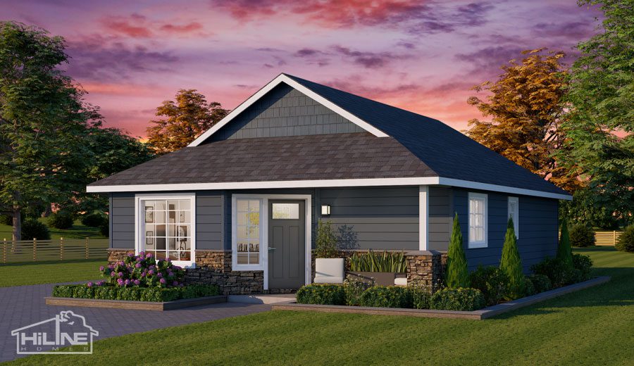 Home Plan 897B optional elevation.
