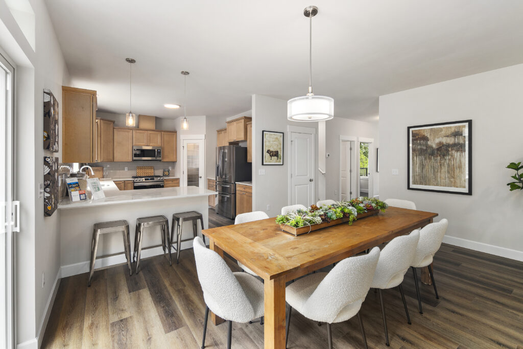 Home Plan 2373 kitchen and dining room.