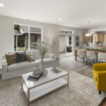 Home Plan 2373 living and dining room.