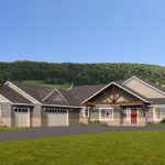 Home Plan 3295 optional elevation.