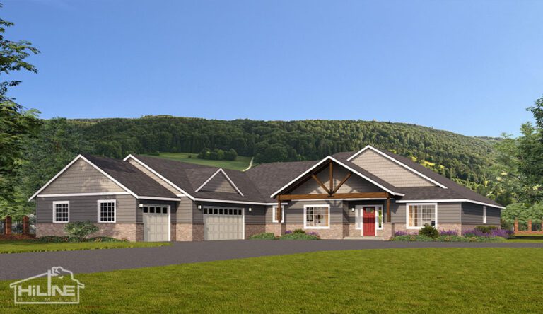 Home Plan 3295 optional elevation.