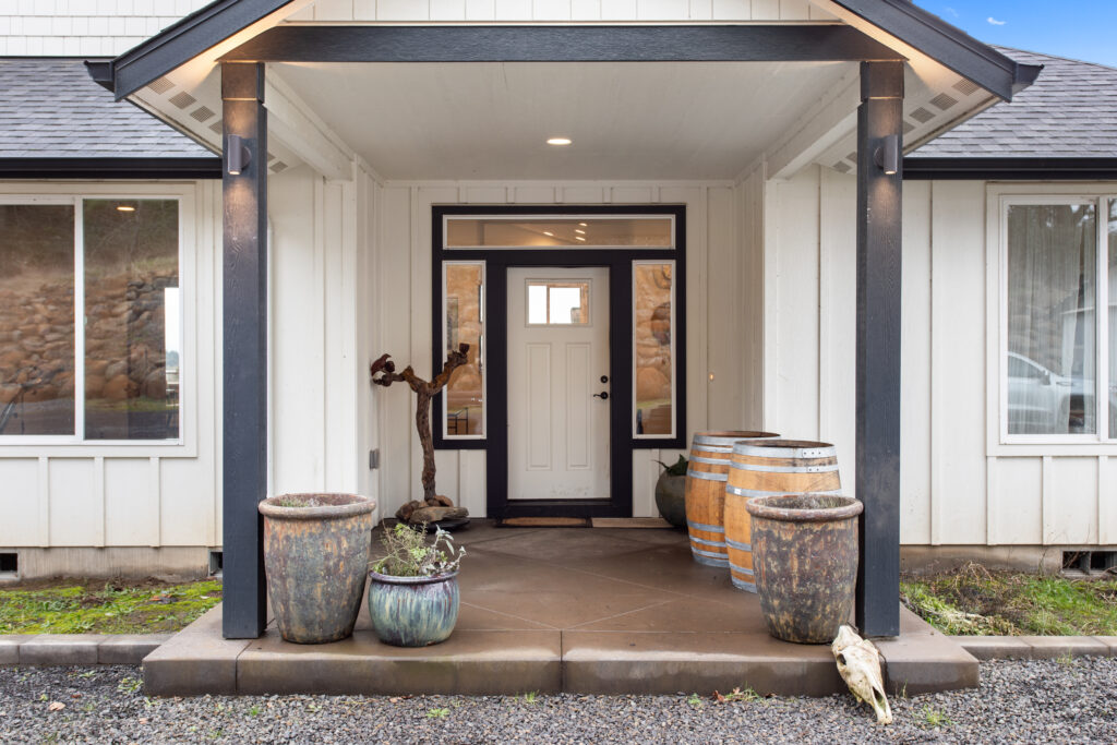 Home Plan 2443 front door exterior.