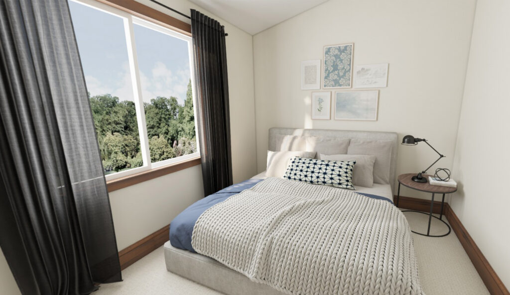 Home Plan 1964 bedroom 2 from our 3D tour.