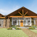 Home Plan 1964 front exterior from our 3D tour.