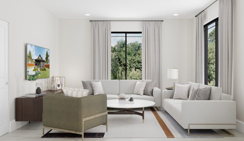 Home Plan 1248 living room.