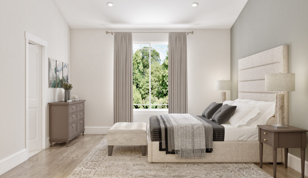 Home Plan 1494 primary suite.