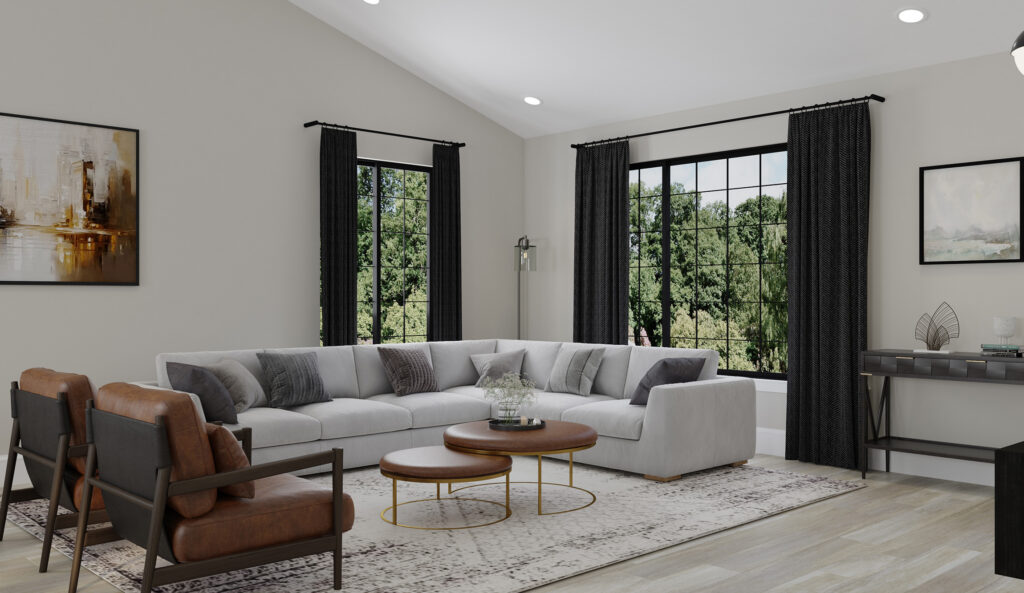 Home Plan 1664 great room.