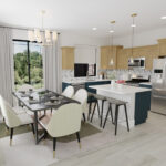 Home Plan 1248 dining and kitchen.