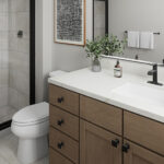 Home Plan 1716 primary bath.