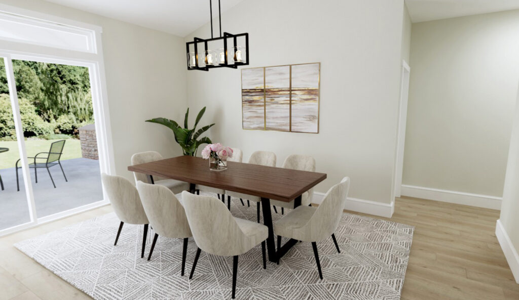 Home Plan 1721 dining room.