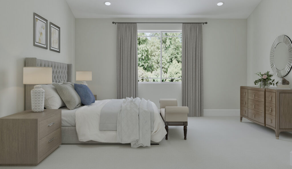 Home Plan 1721 primary suite.
