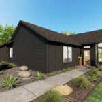 Home Plan 2041 front exterior with upgrades.