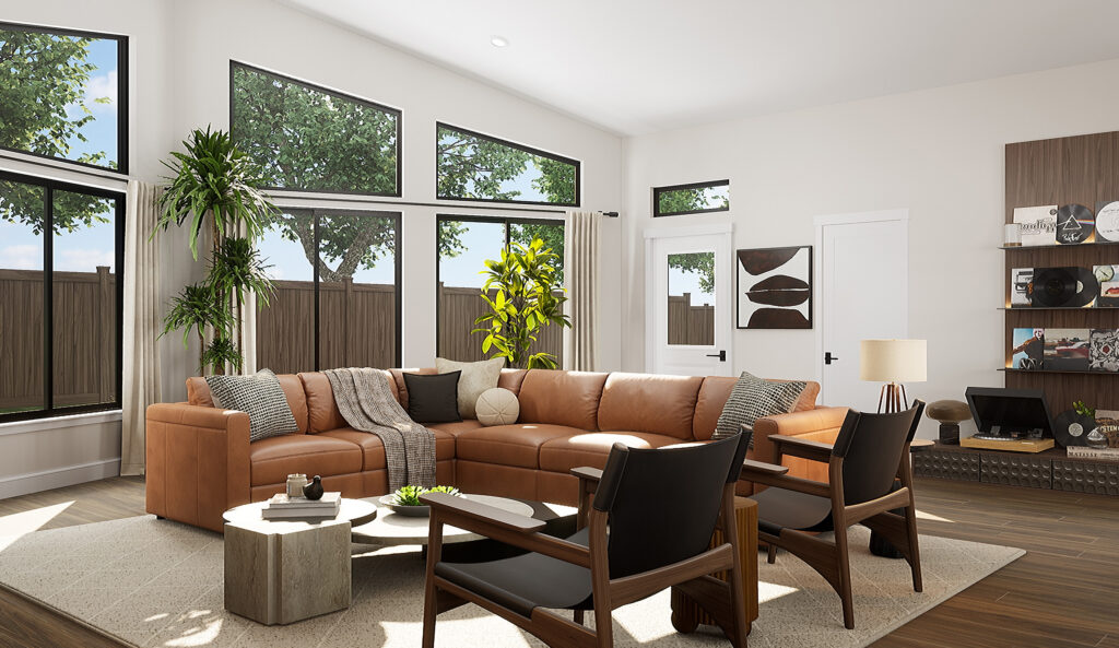 Home Plan 2041 great room.