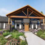 Home Plan 2188 front exterior with upgrades.
