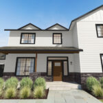 Home Plan 3072 3D tour front exterior rendering.