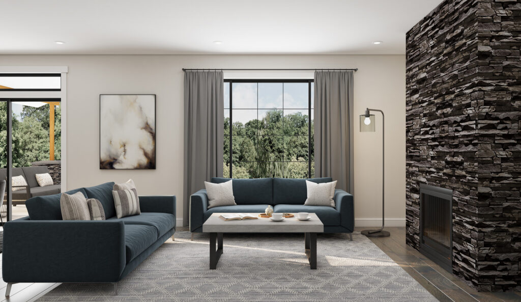 Home Plan 3072 great room.