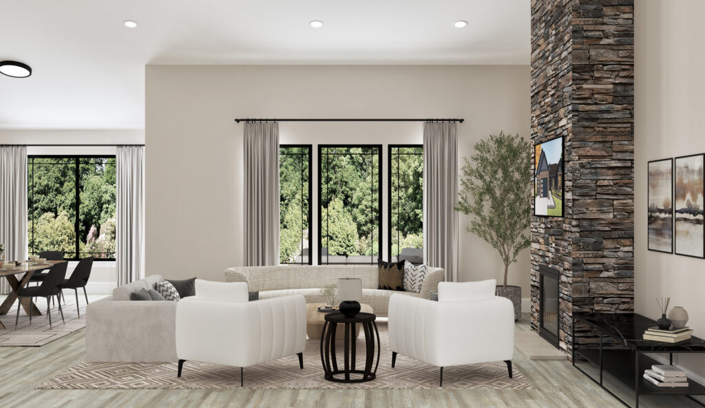 Home Plan 3464 great room.