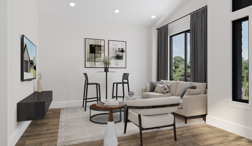 Home Plan 500A living room.