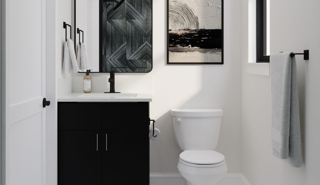 Home Plan 500A primary bath.