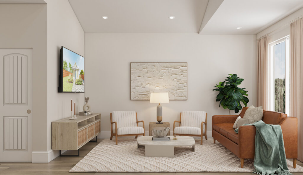 Home Plan 897B living room.