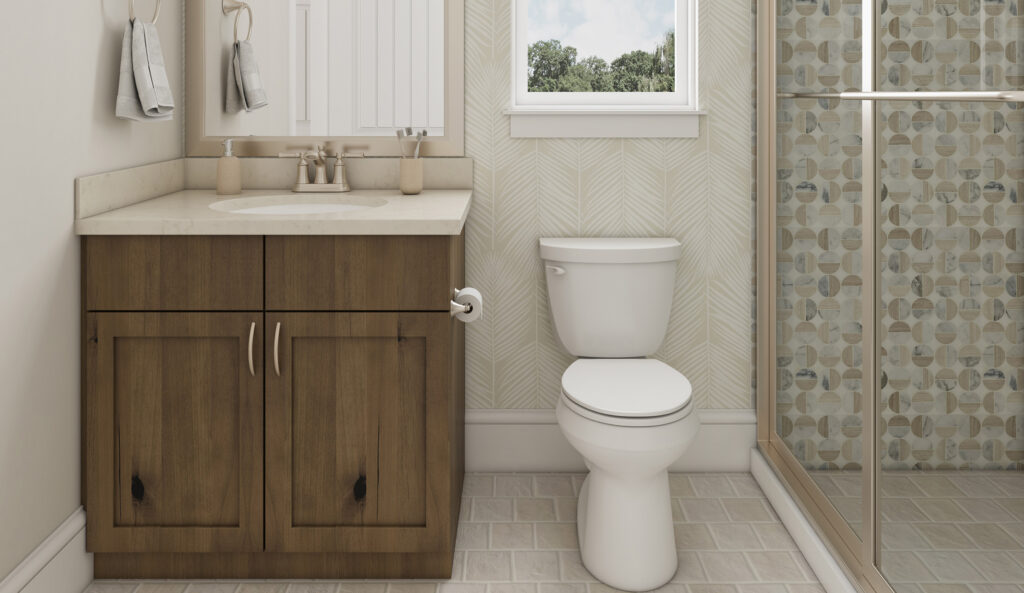 Home Plan 897B primary bath.