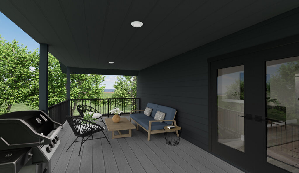 Home Plan 936 optional covered porch.