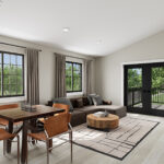 Home Plan 936 dining and living room.