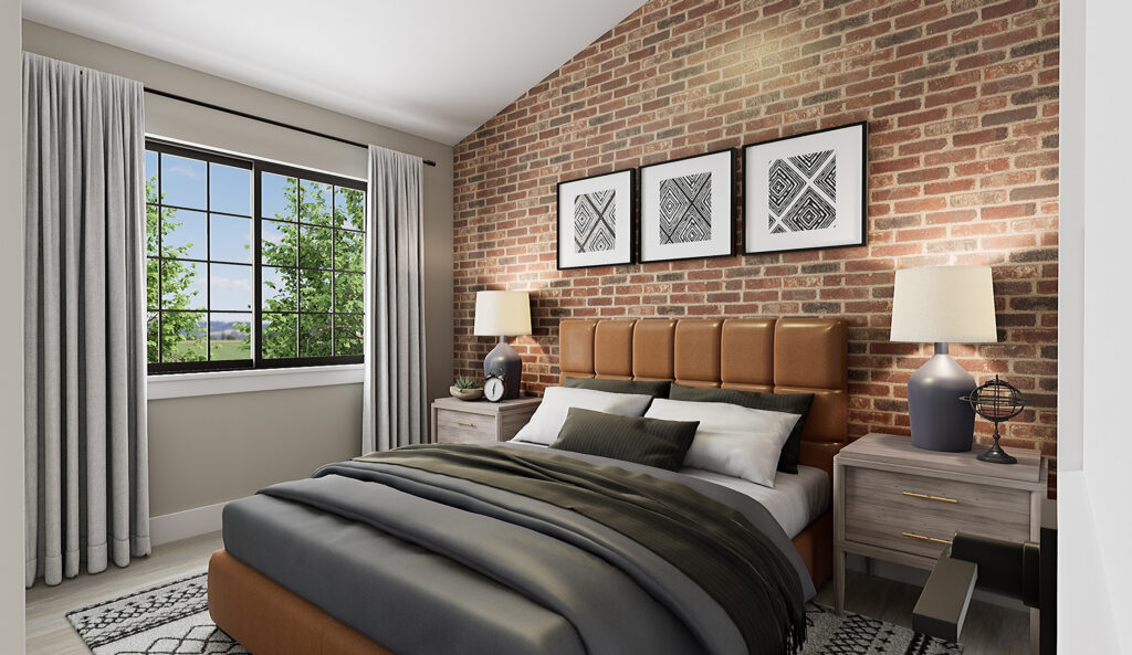 Home Plan 936 primary bedroom.